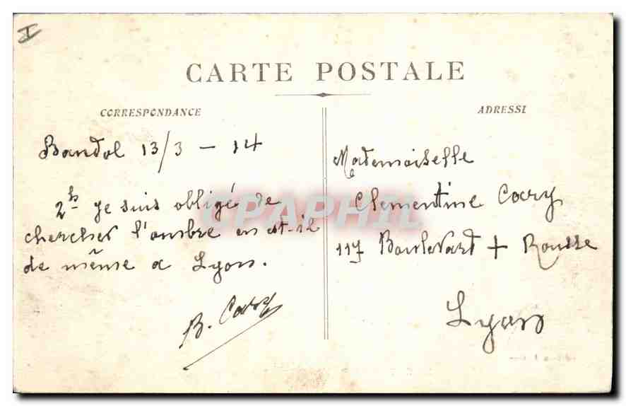 CPA La Cote d'Azur Bandol Paysages Provencaux  — Rückseite