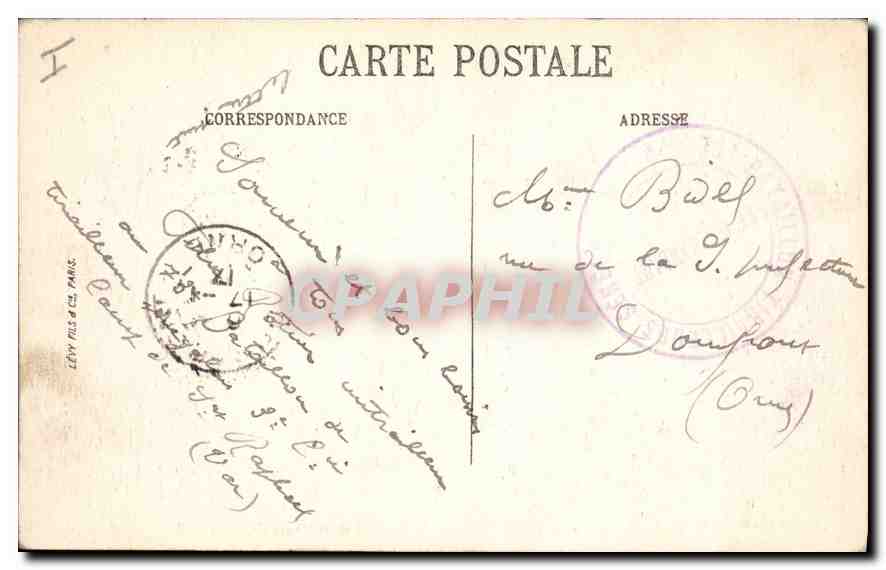 CPA Saint Raphael le Lion de Terre et le Lion de Mer vus de la route de Nice  — Rückseite