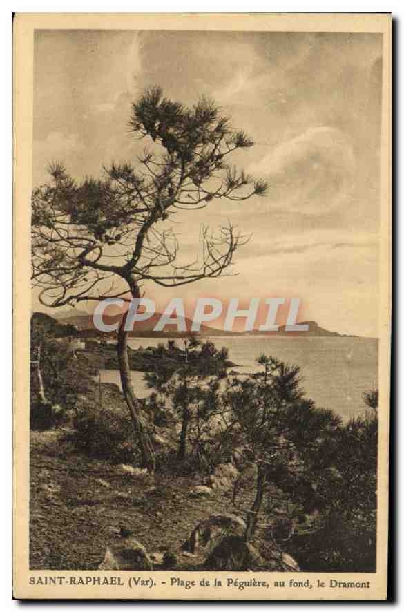 CPA Saint Raphael Var Plage de la Peguiere au fond le Dramont 