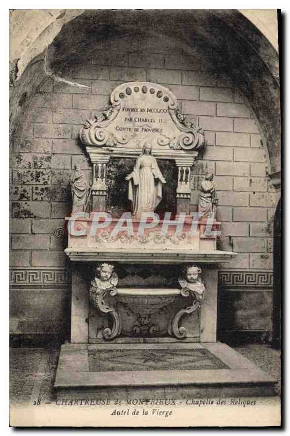 CPA Chartreuse de Montrieux chapelle des Reliques Autel de la Vierge 
