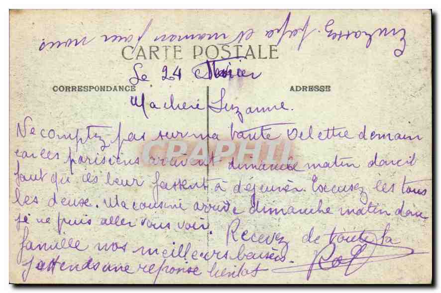 CPA Magny en Vexin Rue de Crosne — Rückseite