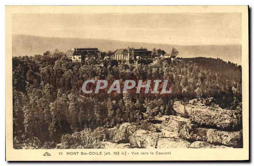 CPA Mont Ste Odile vue vers le Couvent 