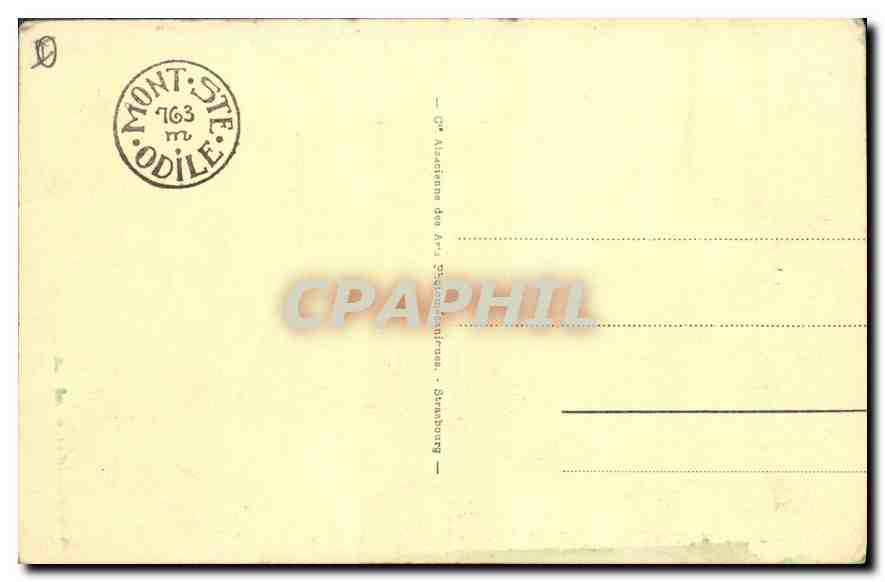 CPA Mont Ste Odile le Dreystein  — Verso