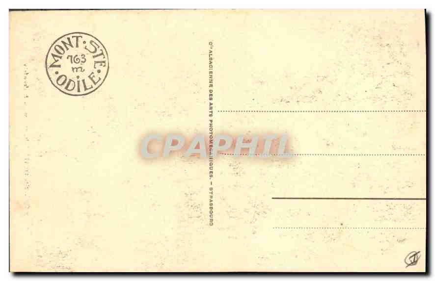 CPA Mont Ste Odile Birkenfels  — Rückseite