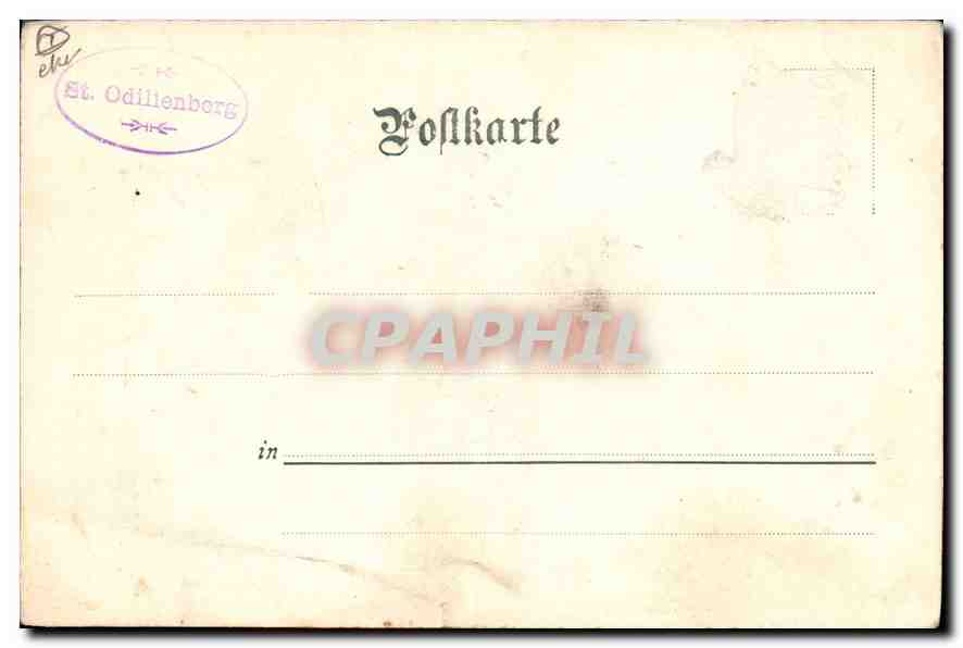 CPA St Odilienberg Rocher Mont Ste Odile  — Rückseite