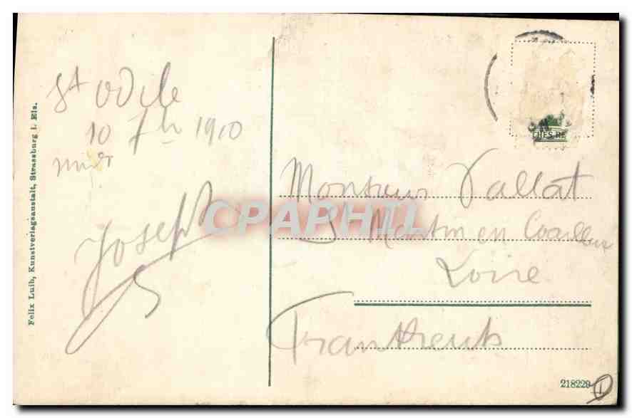 CPA St Odilienberg Mont Ste Odile  — Verso