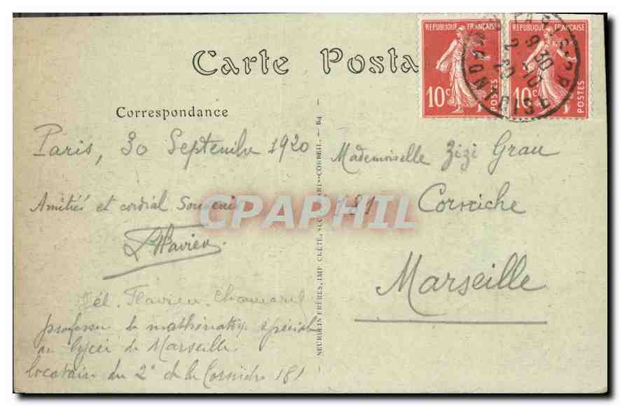 CPA Paris la Tour Eiffel  — Rückseite