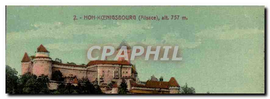 Hoh-Königsburg (Alsace), alt. 757 m. — Carte postale éditée par 'La Cigogne', Strasbourg