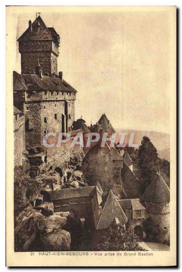 Haut-Kœnigsbourg — Vue prise du Grand Bastion — Édition spéciale du château