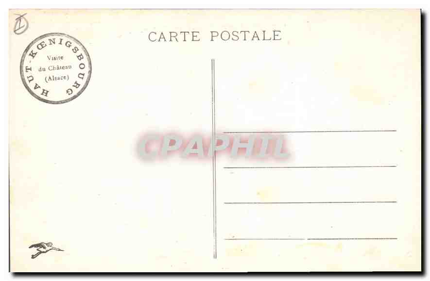 Haut-Kœnigsbourg (Alsace) — fortified castle at 757 m — unidentified publisher — Back
