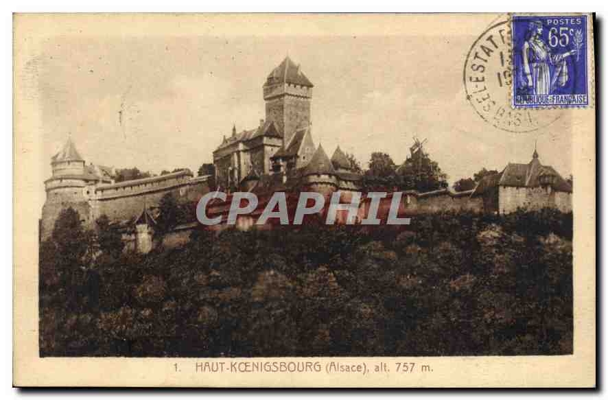 Haut-Kœnigsbourg (Alsace) — fortress castle on a hill — unknown publisher, n°1