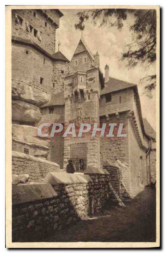Hohkönigsburg — Inneres Tor mit dem kaiserlichen Wappen — Felix Laub, Straßburg, Serie II, Éd. I.E.