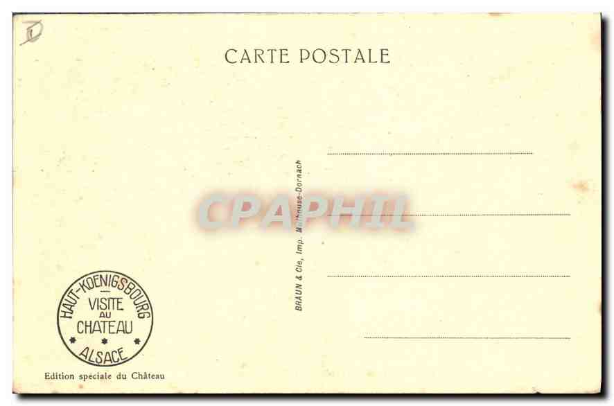 Château du Haut-Kœnigsbourg — vu à vol d'oiseau — Édition spéciale du Château — Verso