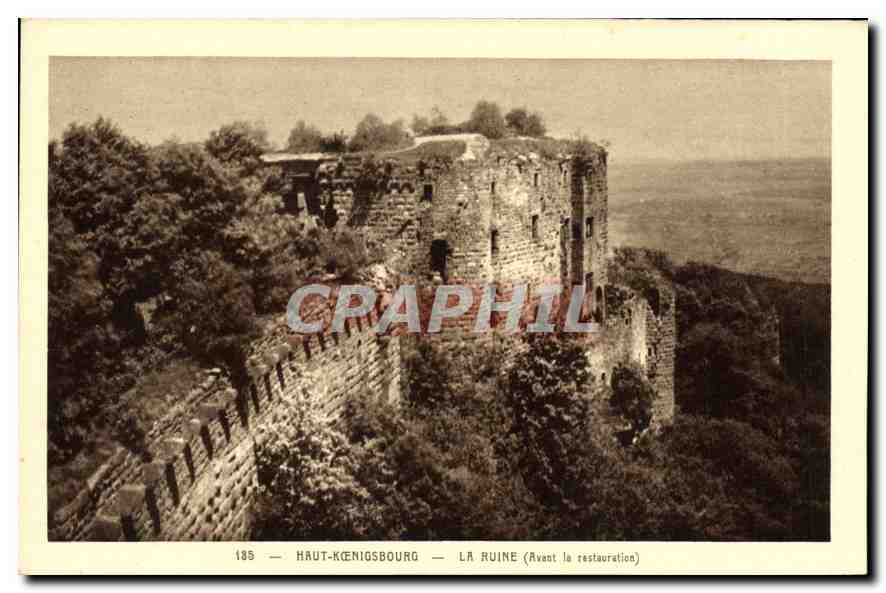 Haut-Kœnigsbourg — La Ruine (Avant la restauration) — Braun & Cie, Imp. Mulhouse-Dornach