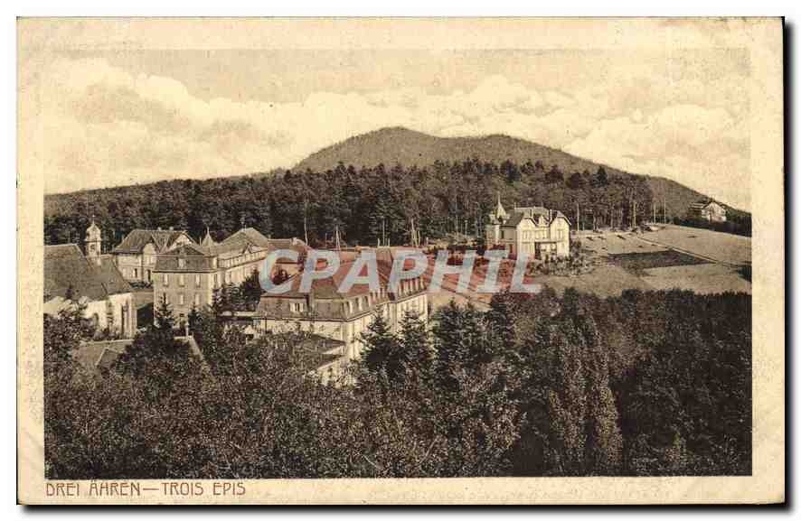 Drei Ähren — Trois Épis — vue panoramique du village et du mont en arrière-plan