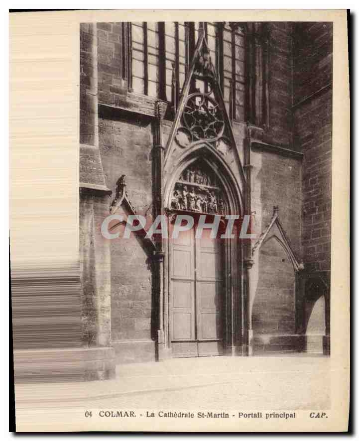 CPA Colmar la cathedrale St Martin portail Principal 