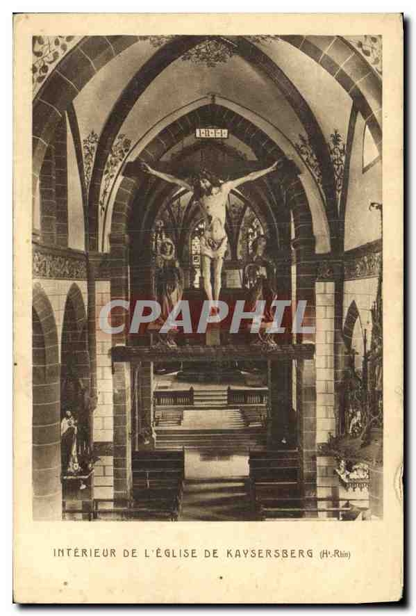 Intérieur de l'église de Kaysersberg (Haut-Rhin) — éditeur Jean Kuster