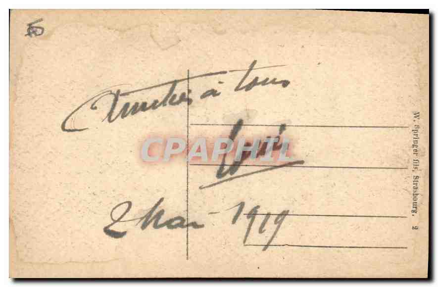 CPA Haguenau Als le Musee  — Verso