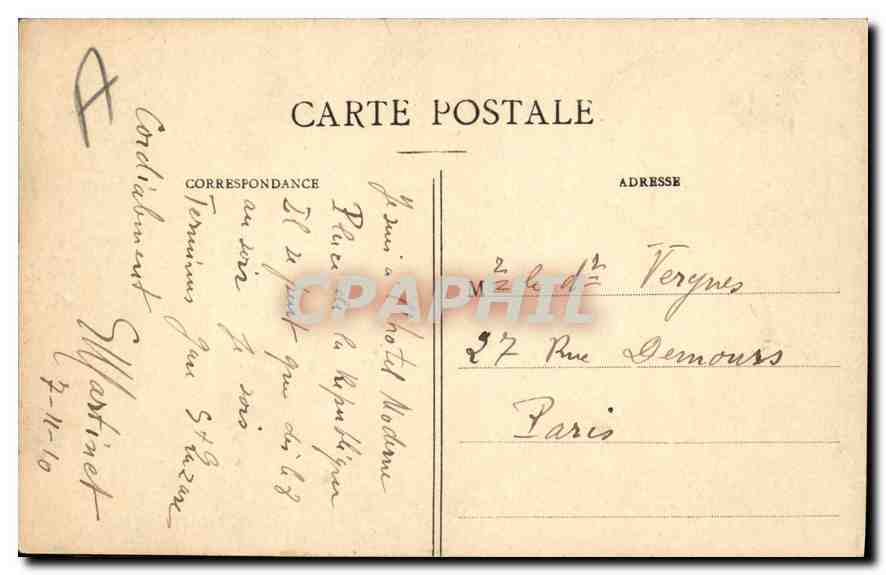 CPA Paris rue St Vincent Vieilles maisons  — Rückseite