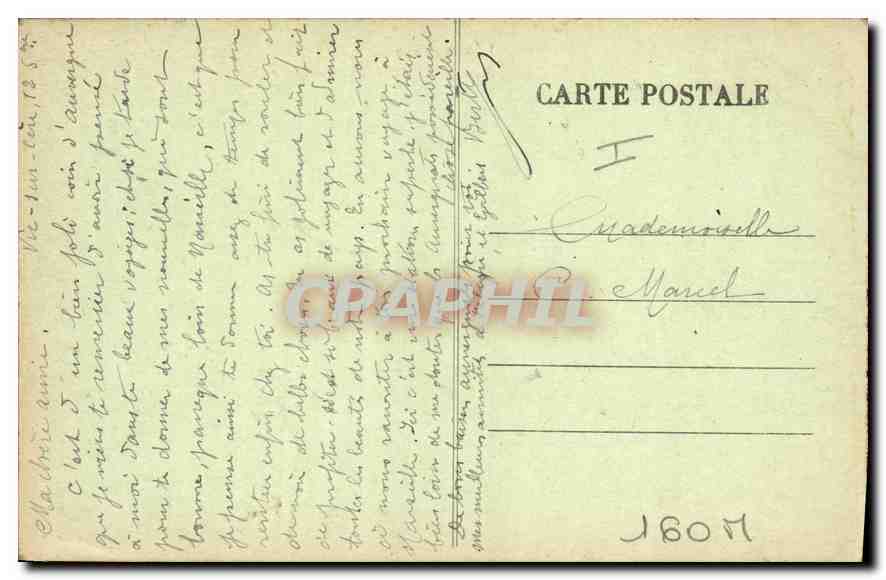 CPA L'Auvergne Cantal Vic sur Cere vue generale  — Rückseite