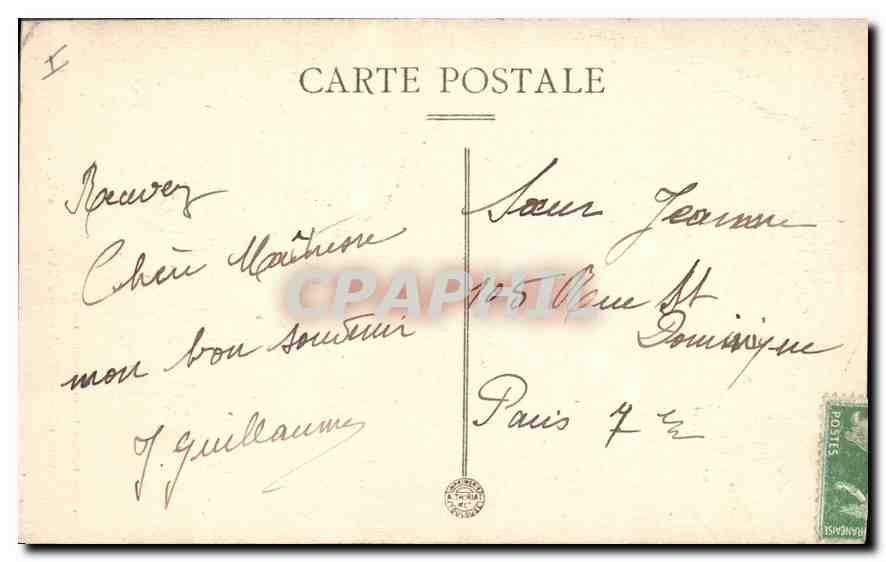 CPA Cantal Vic sur Cere le Pas de Cere  — Verso