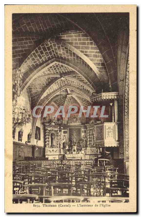 CPA Thiezac Cantal l'Interieur de l'eglise 