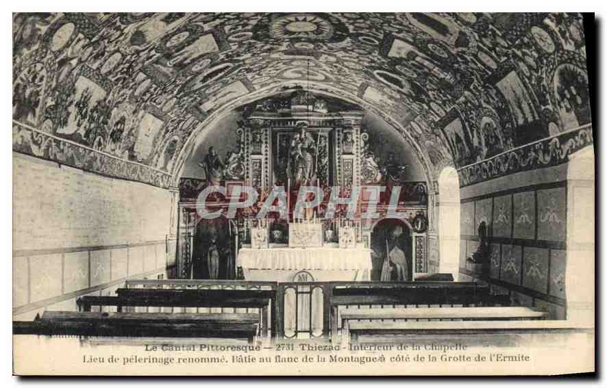 Le Cantal Pittoresque — 2731 Thiezac — Intérieur de la Chapelle côté de la Grotte de l'Ermité