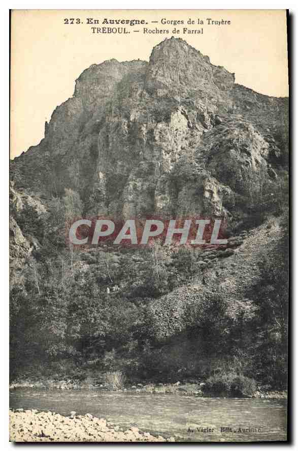 Gorges de la Truyère — Rochers de Farral — A. Vigier, Édit. Aurillac