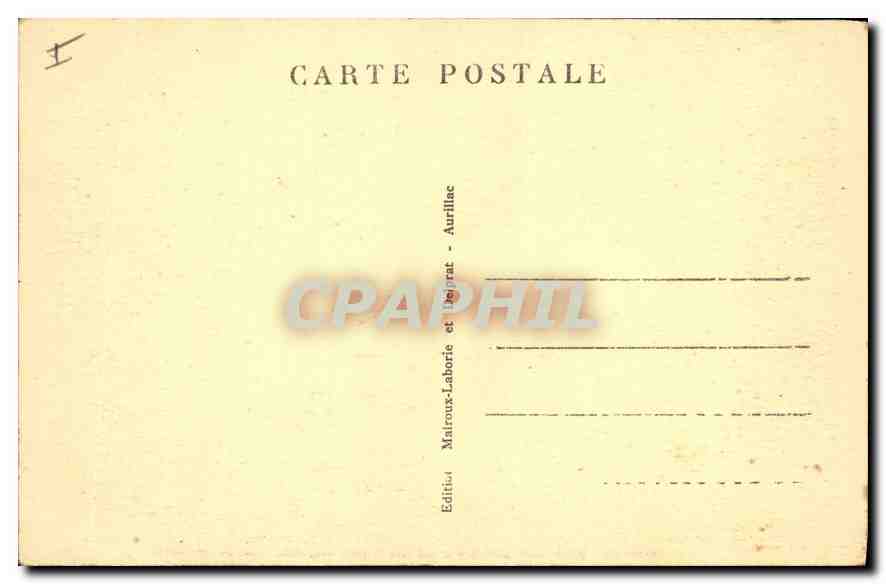 CPA Le Treboul les eaux refoulees du grand Barrage de Sarrans ont engglouti plusieurs ponts et route — Verso