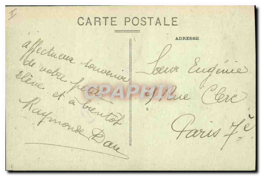 CPA L'Auvergne Pittoresque Chaudes Aigues Cantal Vallee de la Truyere la route dans la cote de Lanau — Rückseite