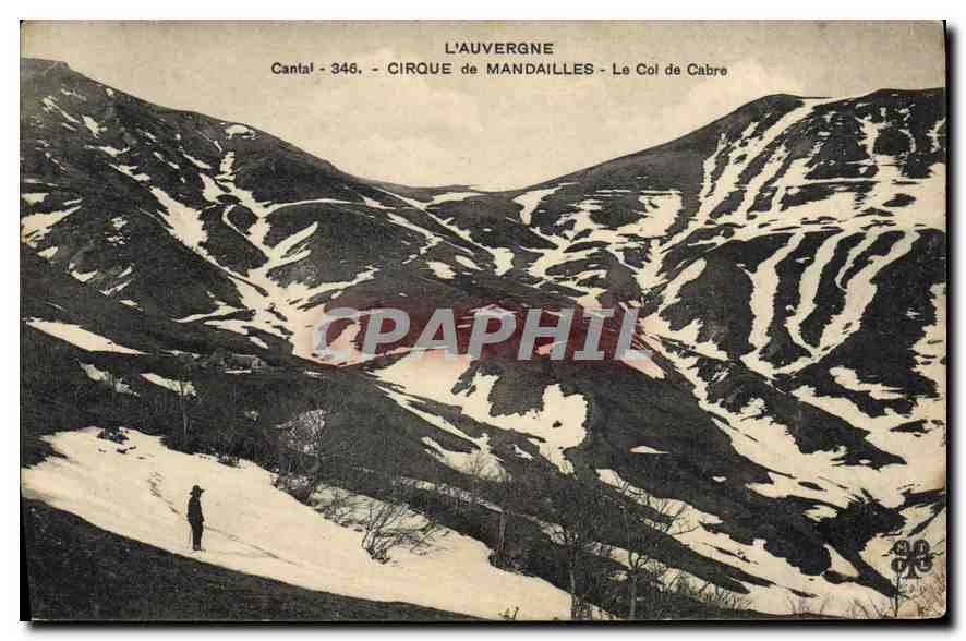 CPA L'Auvergne Cantal Cirque de Mandailles le Col de Cabre 