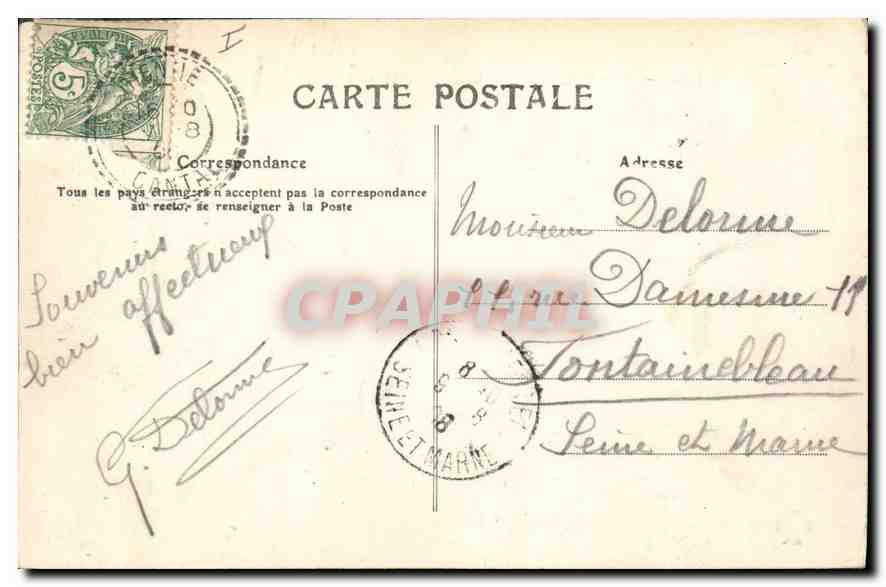 CPA L'Auvergne Cantal Cirque de Mandailles  — Rückseite