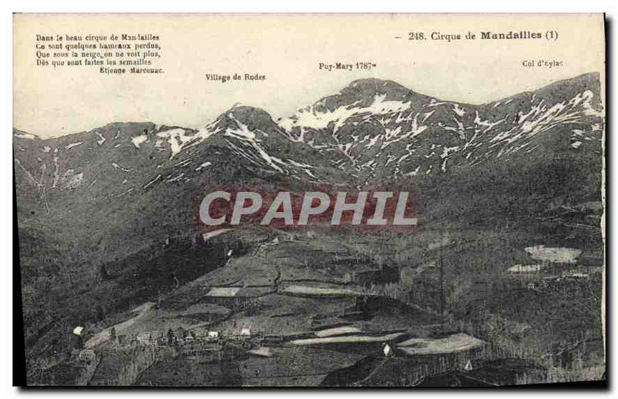 CPA Cirque de Mandailles dans le beau cirque de Mandailles 