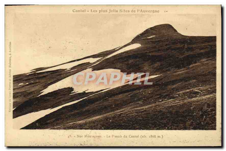 Der Pionib des Cantal (Höhe 1868 m.) — Unsere Berge — Ausgabe von Léon Pierre und Arthème Malvoux, in Auxerre