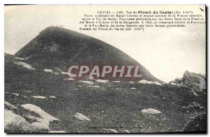CPA Cantal vue du Plomb du Cantal 