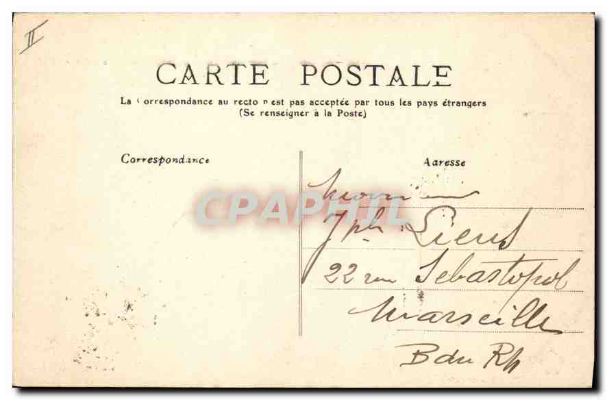 CPA L'Auvergne le Plomb du Cantal vu de la Route du Lioran a Vic sur Cere  — Rückseite