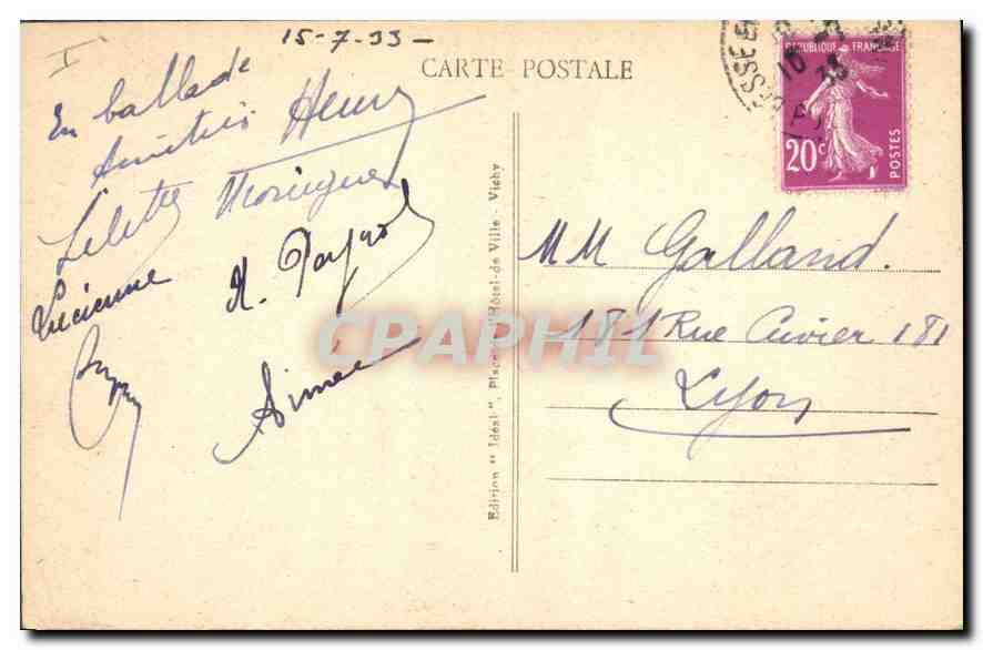 Les Bords du Lac Pavin — L'Auvergne Pittoresque — Édition Idéale, Vichy, n° 3340 — Reverso