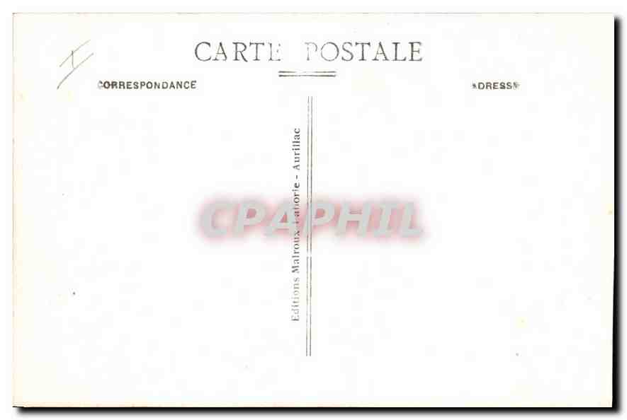 CPA Le Cantal Pittoresque Viaduc de Ribeyres pres Aurillac Train — Verso