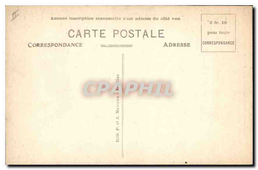 CPA L'Auvergne Pittoresque St Flour Cantal Route de St Flour a Chaudesaigues cote de Lanau  — Rückseite