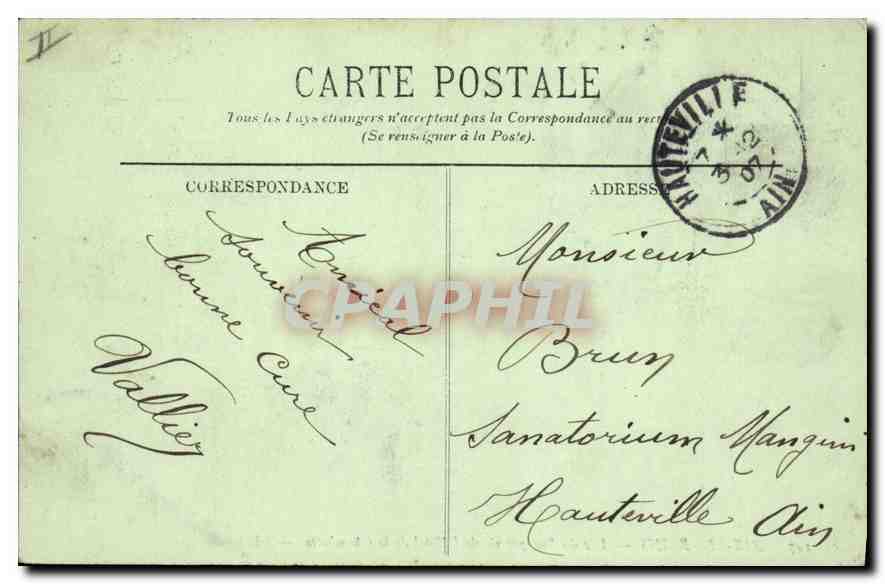 CPA Aix les Bains Lac du Bourget vu de l'Hotel de la Chambotte  — Verso