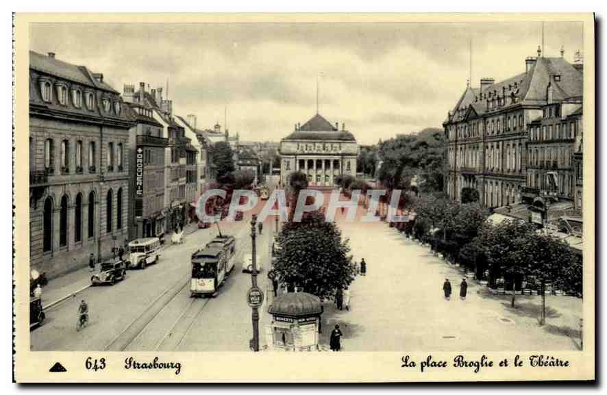 CPA Strasbourg La Place Broglie et le Theatre 