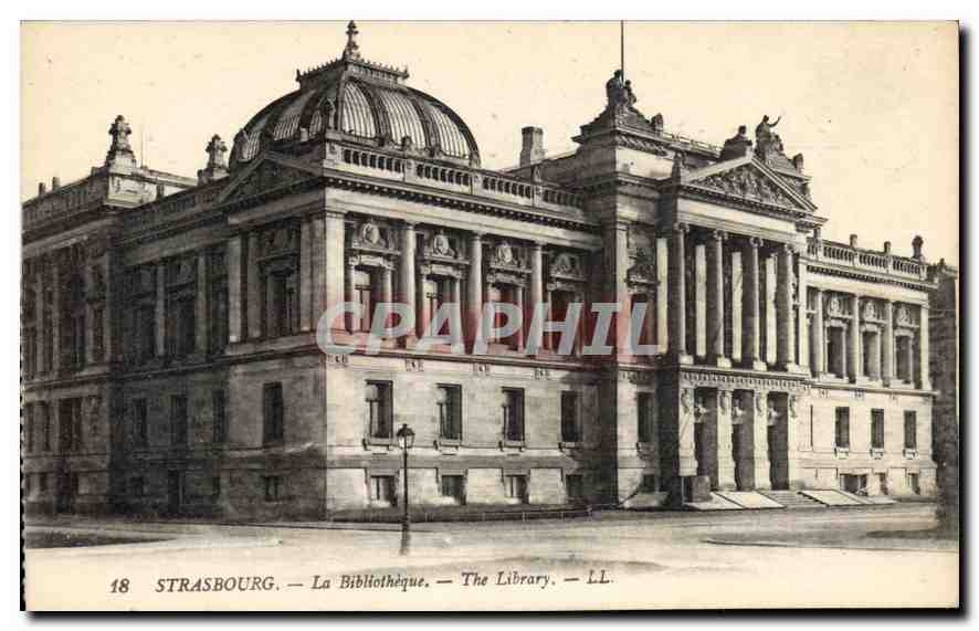 CPA Strasbourg La Bibliotheque 