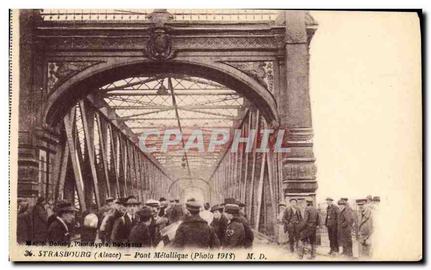 CPA Strasbourg Alsace Pont Metallique 