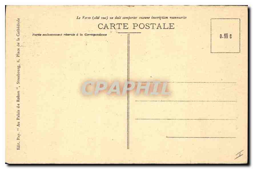 CPA Strasbourg Cour du Corbeau  — Rückseite