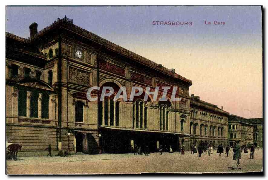 CPA Strasbourg la Gare 