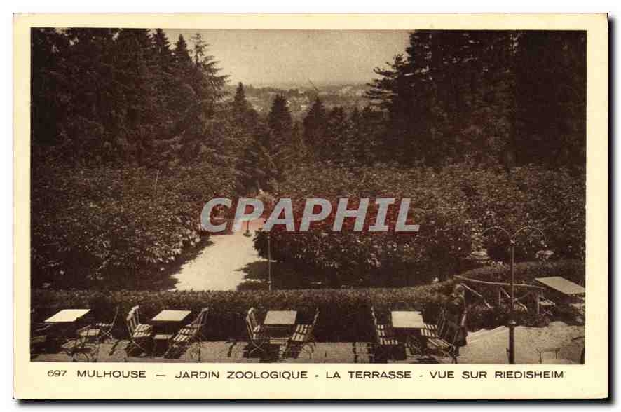 Mulhouse — Zoological Garden — The Terrace — View of Riedisheim — n°697