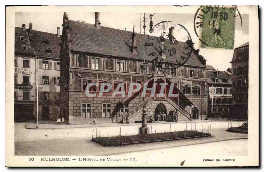 CPA Mulhouse l'hotel de Ville 