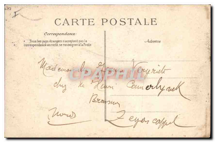 CPA Lille Jardin Vauban  — Back