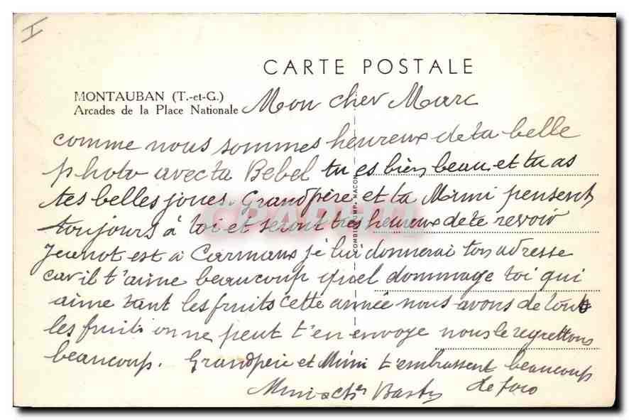 Entrée des Charrettes — Montauban (T.-et-G.) — CPAPHIL — Rückseite