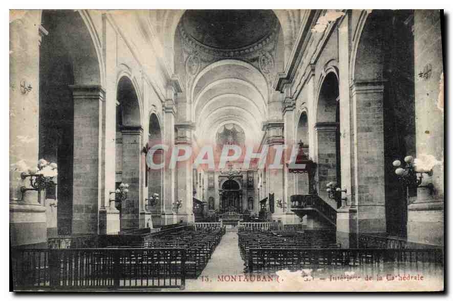 Innenansicht der Kathedrale — Montauban — Verlag nicht identifiziert, Nr. 13